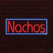 BRAND NEW "NACHOS" w/BORDER 30x12x1 INCH LED FLEX WINDOW/WALL INDOOR SIGN 31448