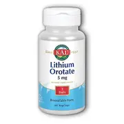 Kal Lithium Orotate,5 mg ,60 Caps (Pack of 3)