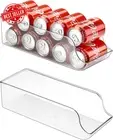 2 Pack Clear Plastic Can Drink Dispenser Organizer Fridge Freezer Storage
