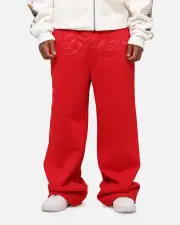 [ED HARDY] Ed Hardy Dragon Trackpants Red - Size S S Red