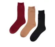 Muk Luks Womens 3-Pair Boot Socks Burgundy, Tan, Black. New