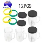 6/12pcs For 250W Magic Bullet Blender MB1001 Replacement 16oz Cups with Handle