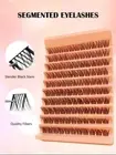 110 Cluster Individual Lashes Extensions Natural Look Soft Lashes & Natural DIY