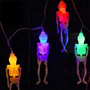 3M 20LEDs Skeleton Skull String Lights Halloween Lights Decorations Battery Operated Colorful Fairy Lights