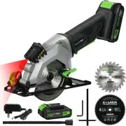 GALAX PRO Mini Circular Saw, DC20V 4-1/2" Cordless Circular Saw with 2.0Ah batte