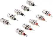 10 Pieces Panel Mount RCA Female Socket Connectors Adapter