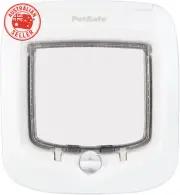 Microchip Cat Flap, Easy Installation, Battery Powered Pet Door with 4-Way Manua