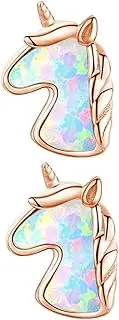 [LIFKOME] Opal Stud Earrings for Girls Fashion Ear Studs Animal Modeling Jewelry