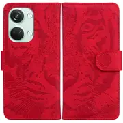 Pu Leather Cover For Oneplus Nord 3 5g/ace 2v Tiger Imprint Wallet Stand Phone Protective Shell