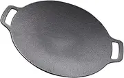SEWOART Outdoor Grill Pan Nonstick Barbecue Grilling Tray for Camping Multi Use Cast Iron Cookware for BBQ Discada Cooking and Outdoor Gatherings