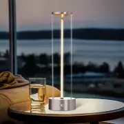 Cordless Portable LED Table Lamp， Rechargeable Battery Operated Desk Lamp