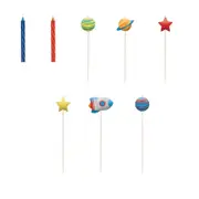 Blast Off Birthday Candle Set 8pk