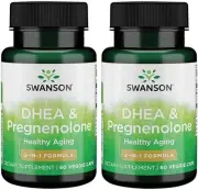 Swanson Dhea and Pregnenolone Complex 60 Veg Capsules (2 Pack)