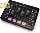 Gaming Audio Mixer Ampligame SC3 XLR Mic Interface RGB Podcast Streaming PC