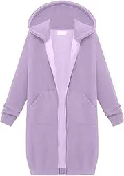[Generic] Lightweight Wind Jacket Women Mid Length Hoodie Long Sleeved Top Winter Coat Camping Bag