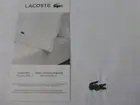 4 pc Lacoste 100% Cotton Percale Solid White Queen Sheet Set NIP