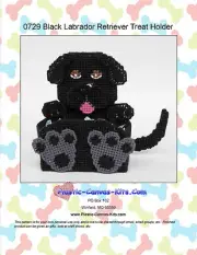 Black Labrador Retriever Dog Treat Holder- Plastic Canvas Pattern or Kit