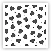 Heart Background #2 Stencil - Choose a Size - Laser-Cut Reusable Plastic