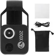 Pocket Microscope with LED Light, 200X Magnification, CPL Lens, Mini and Portable, No APP Required The Best Portable Microscope for Kids and Adults (Black)