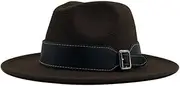 [SLEDEZ] Jazz Cap Autumn and Winter Big Brim Hat Jazz Hat British Style Bowler Hat