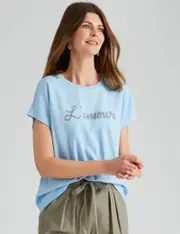 W. Lane Amore Linen Top - Womens - LIGHT BLUE