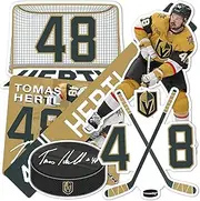 Desert Cactus Vegas Golden Knights Sticker Team NHL National Hockey League Player Vinyl Decal Laptop Water Bottle Car Scrapbook (Type P2 - Tomas Hertl)