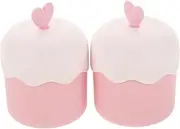 [Healeved] Foam Face 2pcs Facial Cleanser Foam Cup Marshmallow Whip Bubble Maker Bubble Foamer Skin Device Deep Skincare Cleansing Soap Makeup Remover Tool for Shower Bathroom Shampoo Pink