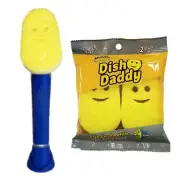 Scrub Daddy Dish Wand with Refill Heads Soap Dispensing Cleaning Tool