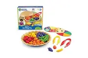 Learning Resources Super Sorting Pie - 68 Pieces, Ages 3+ Toddler Fine Motor Toy, Preschool Learning Games, Develops Counting and Color Recognition, Pretend Play Food, Kids Tweezers