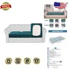 Chic Deep Teal High Stretch Slipcovers for 3 Cushion Sofas - Machine Washable