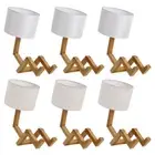 Creative Table Lamp with Wood Base Bedside Table Lamp Fun Funky Lamp for Bedroom