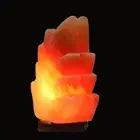 Salt Lamp Romantic Leaf Shape Hand Crafted Ionic Air Purify Cord & Switch