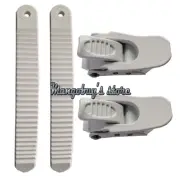 2 PCS/Set New White Snowboard Binding Ratchet Toe Tongue Ladder Straps Ski Snow