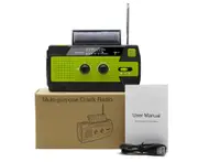 Emergency Solar Hand Crank Weather Radio FM/AM LED Flashlight for Outdoor American Version