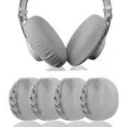 Geekria 2 Pairs Washable Headphone Covers (Size L / Grey)