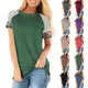 2022 womens fashion style round neck short sleeve t-shirt