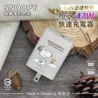 在飛比找PChome24h購物優惠-【正版授權】SNOOPY史努比 鳳梨酥系列 47W GaN氮