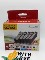 NEW Canon 280xl 281 (2021C007) Ink Cartridge - VALUE Pack GENUINE!