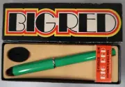 Vintage Parker Big Red Women's Green Ballpoint Pen and Ribbon 6-592-3 New In Box