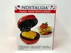 Nostalgia Red 5" Mini Non Stick Heart Shaped Waffle Chaffle Maker NEW & SEALED