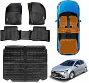 X-CAR 3D Floor Mats Boot Liner for Toyota Corolla Hatchback 2018-2025 All Weather Heavy Duty Cargo Car Trunk Luggage Tray