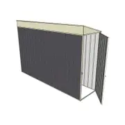 Build-a-Shed 0.8 x 3 x 2m Hinged Door Tunnel Shed - Grey