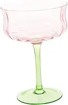 PAMINGONO Creative Gradient Glass Cocktail Goblet Vintage Drinking Glass for Parties Versatile Design for Cocktails and Unique Faceted Pattern for Enhanced Aesthetics