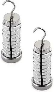 QWORK Slotted Weight Set, 13 Weights with Hanger and Case