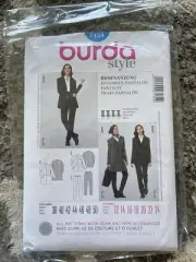 Burda Style 7134 Ms Pantsuit-Jacket 2 Lengths & Cigarette Pants 12-24 NEW FF