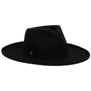 Biltmore Ladies Rebel Heart Black Wool Felt Hat BF138-BLK