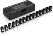 1/2" Drive Cr-Mo Shallow Impact Socket Set | Professional-Grade Crmo | 6-Point M