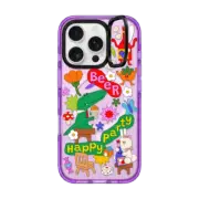 iPhone 16 Pro Impact Ring Stand Case MagSafe Compatible Happy Party