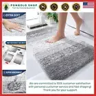 Modern Light Grey Non-Slip Bathroom Rug 30" x 20" - Machine Washable Comfort