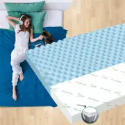 5cm Memory Foam Topper Airflow Zone Bed Mattress Cool Gel Bamboo Cover STARRY EUCALYPT